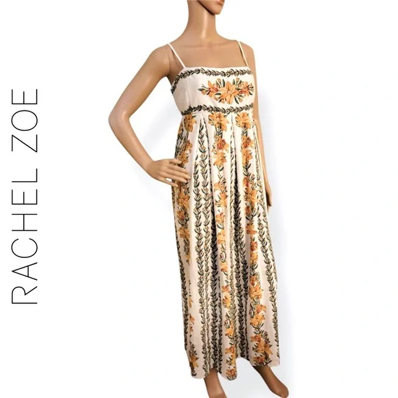Rachel Zoe | Dresses | Rachel Zoe Floral Print Dress With Yellow And Green  Accents | Poshmark